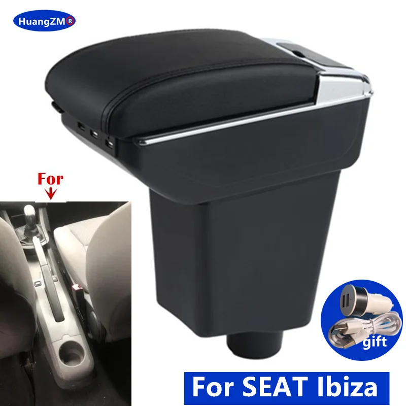 For SEAT Ibiza III 2001-2008 Armrest Box For Seat Ibiza 6j Ibiza 6L Car Armrest Storage Box Dedicated Retrofit Car Accessories