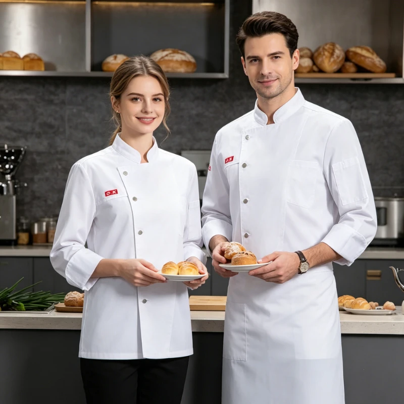 Chef's Workwear, Hotel Cafeteria, Chinese and Western Cuisine, Bakery, Back Kitchen, Universal, Unisex, Multi Scene Adaptation