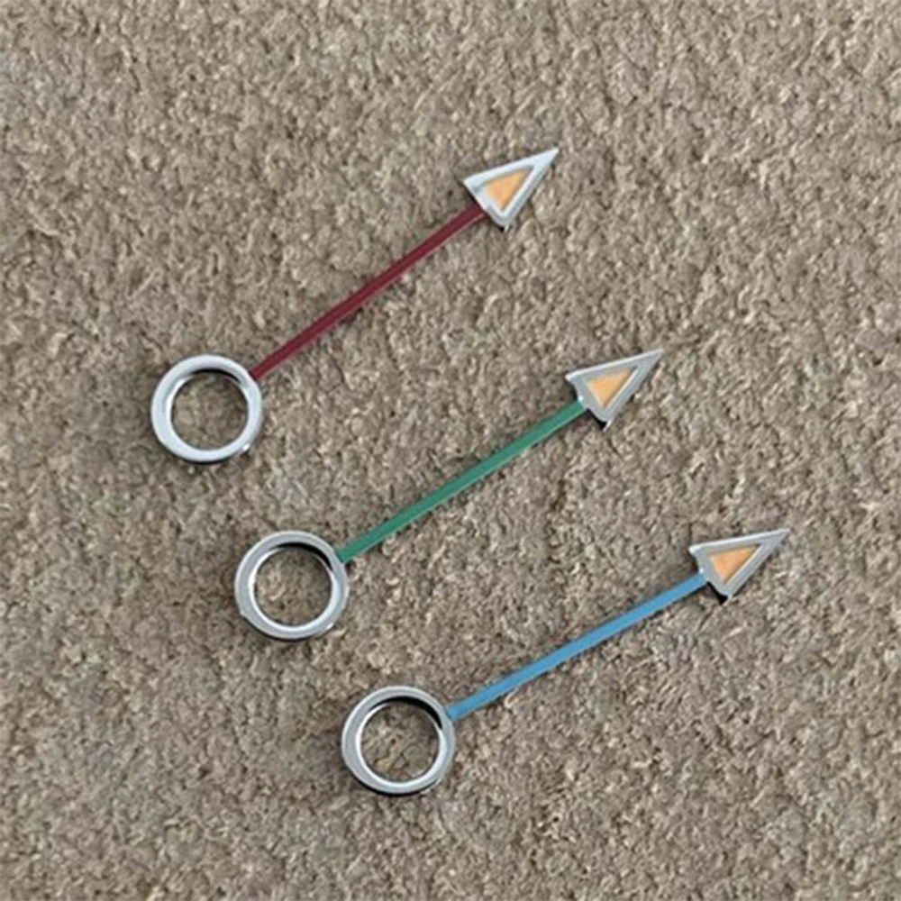 

NH34 GMT Hands Orange Red/Green/Blue Watch Hands 12.5mm Green Luminous Pointers for NH34 Movement Watch Accessories