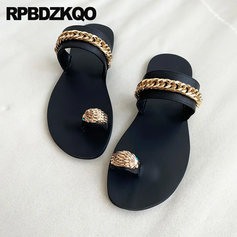 Shoes Y2k Punk Holiday Chain Nice Slides 45 Rock Plus Size Men China Wide Fit Toe Loop Summer Slippers Metal Flats Sandals Ring