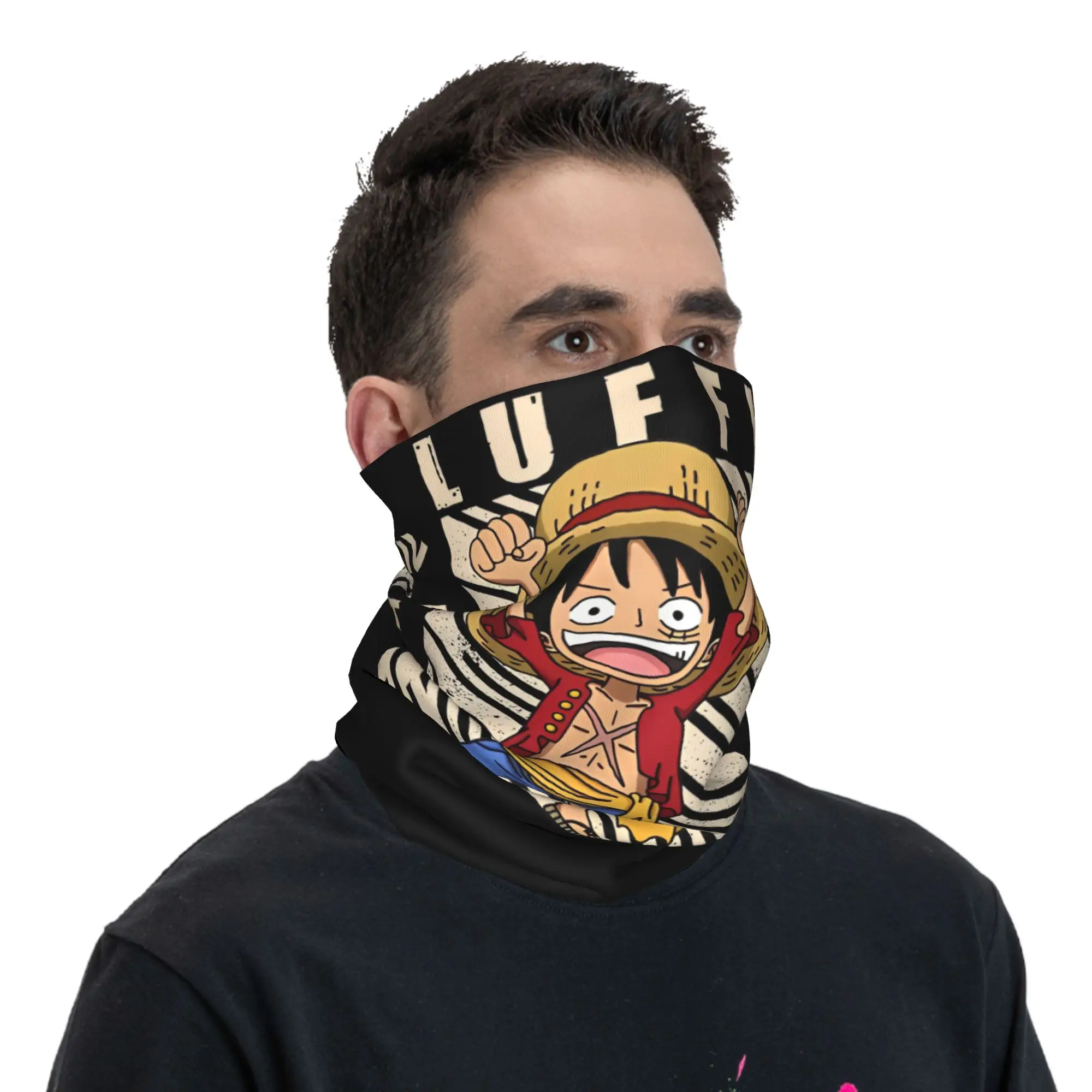 원피스 몽키 D 루피 랩 스카프 머천다이즈 넥 게이터 반다나 스카프 여름 사이클링 헤어 밴드 손목 랩 유니섹스 통기성