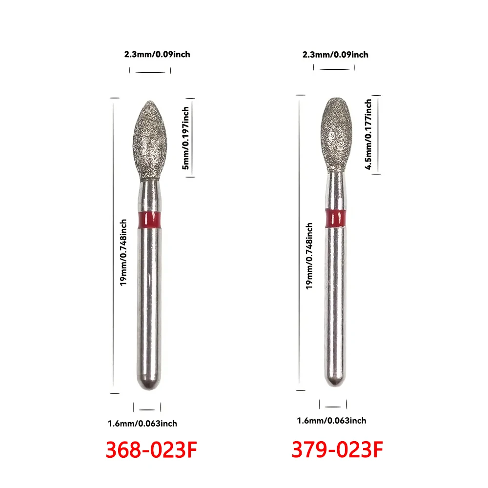 10Pcs Laboratory Diamond Bur FG 1.6mm Shank 379 Football Shape Precision Finishing Rotary Bit for Technician Lab Refinement