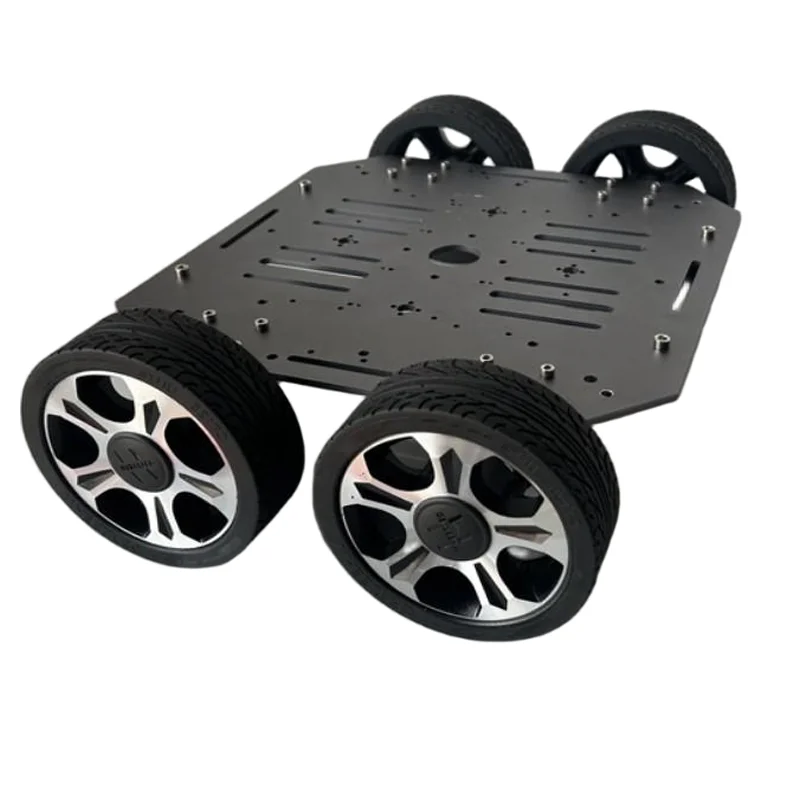 50kg Load Big Metal Car Chassis with 127mm Rudder Wheel Encoder Motor Car for Arduino Raspberry Pi Programmable Robot DIY Kit