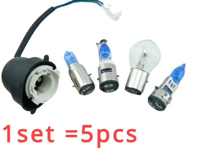 

1 комплект = 5 шт. новая лампа с двойным когтем и держатель лампы для электрического мотоцикла, 4 лампочки