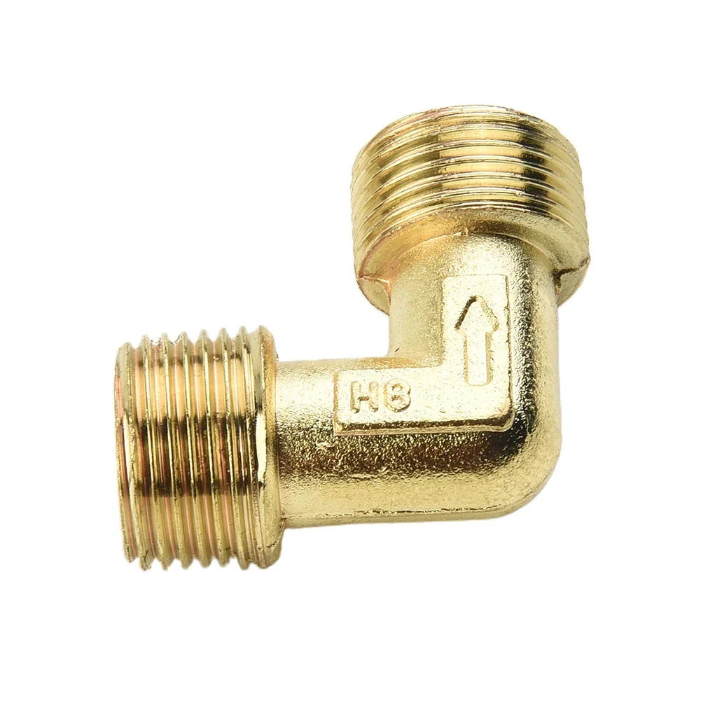 1pc Brass Air Compressor Elbow 90Degr 6.5mm Male Thread Check Valve Elbow Coupler Tool Air Pump Unidirectional Valve Right Angle