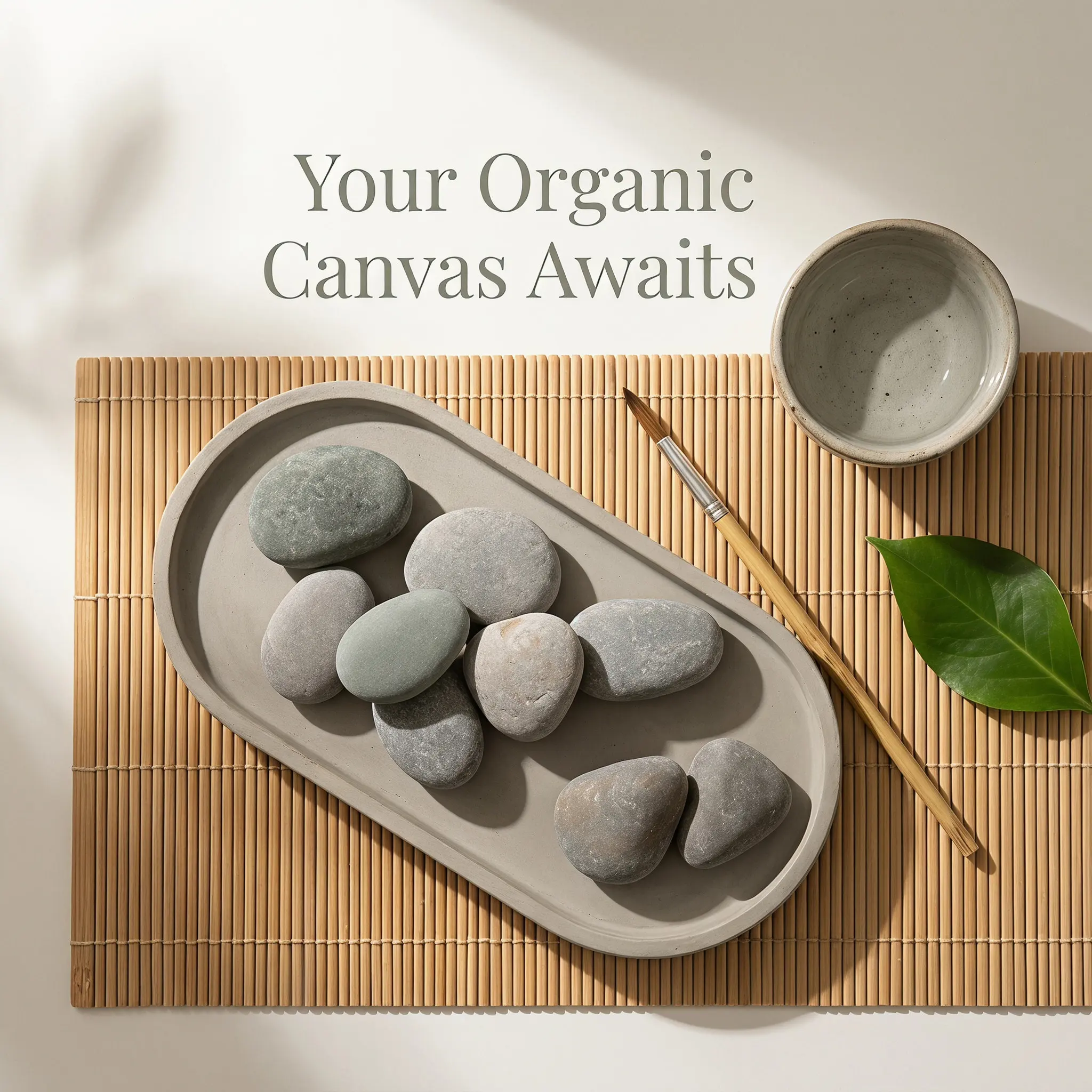 24Pcs Natural Flat River Rocks 3-5Cm Smooth Stones for Painting DIY Adult Kindness Stone Garden Decor