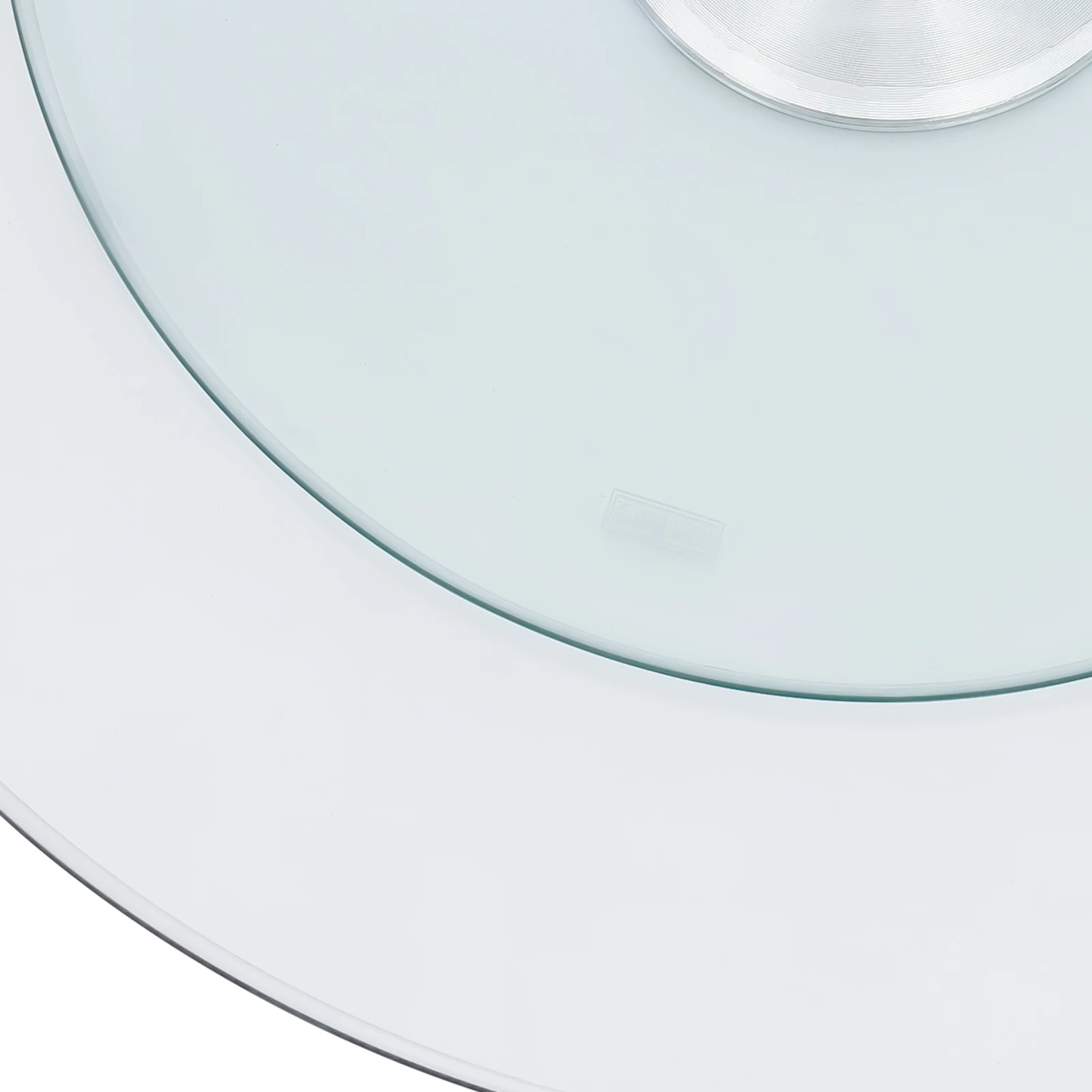 360 °   Piatto girevole da pranzo girevole in vetro temperato, diametro 27,56", telaio in lega di alluminio, capacità di carico per carichi pesanti