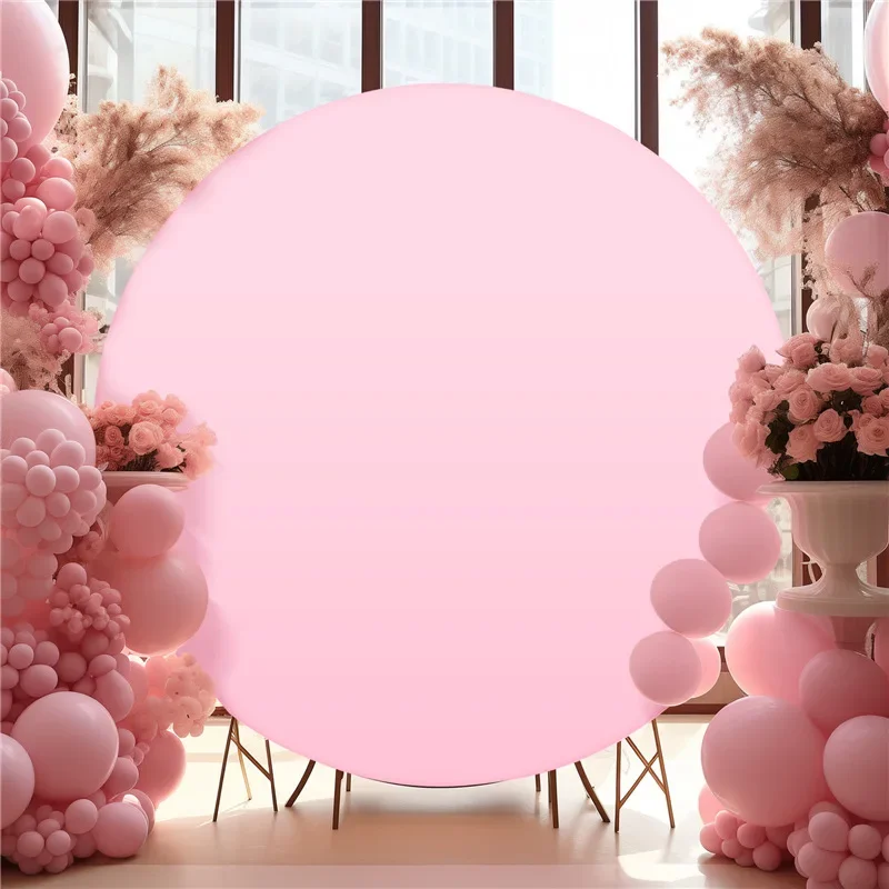 Round Wedding Arch Cover Fitted Wedding Arch Stand Cover Round Top Arch Backdrop Cover for Birthday Party Ceremony Banquet Decor