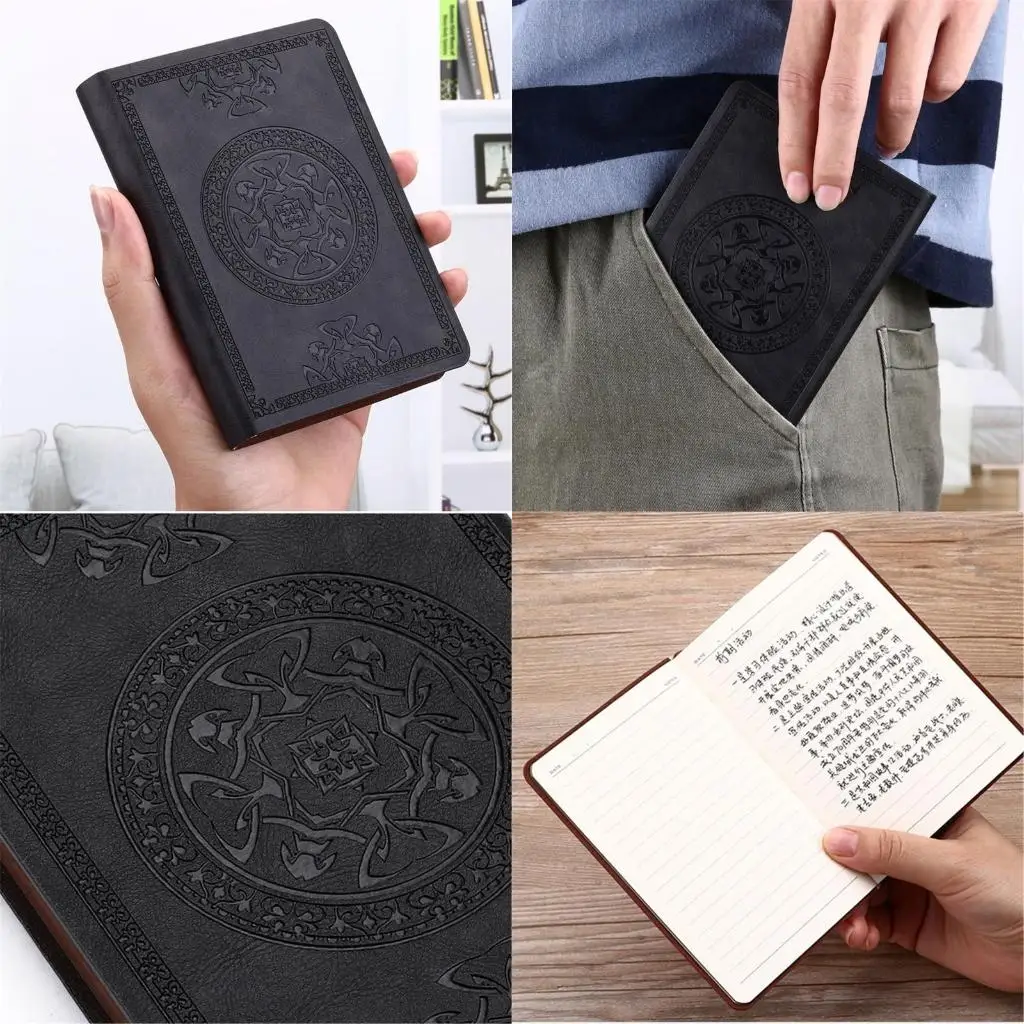 Handmade Notepad Travel Journal Notepad Embossed Notebook Diary for Student Teacher School