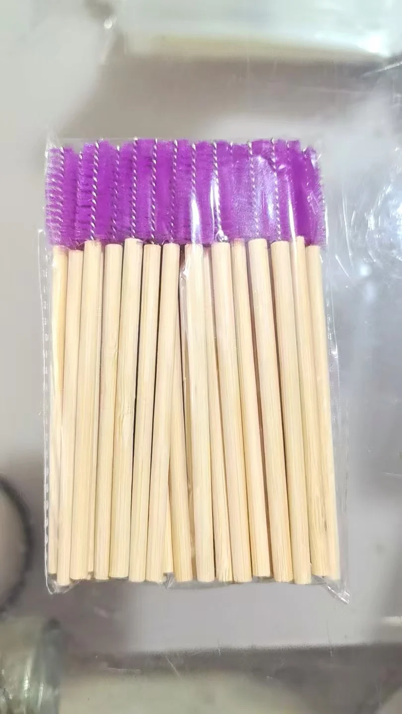 50Pcs Bamboo Wands Applicators Extension Handle Eyelash Brush Makeup Brush Makeup Tool Mascara Eyelash Eye Lash Curling Comb