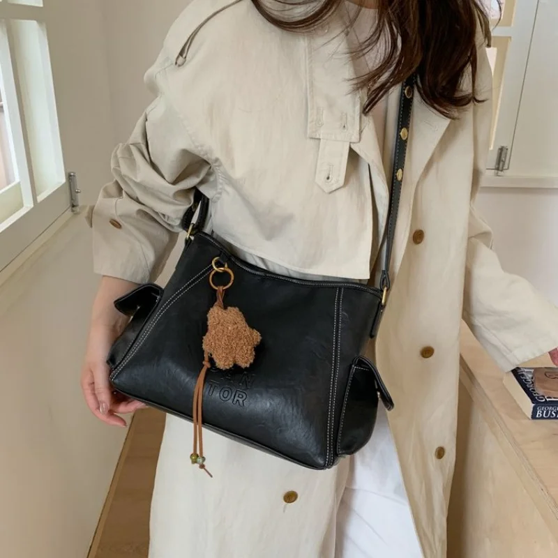 

2025 Новая элитная брендовая женская кожаная сумка-тоут известного дизайнера, повседневная винтажная сумка в парижском стиле ​