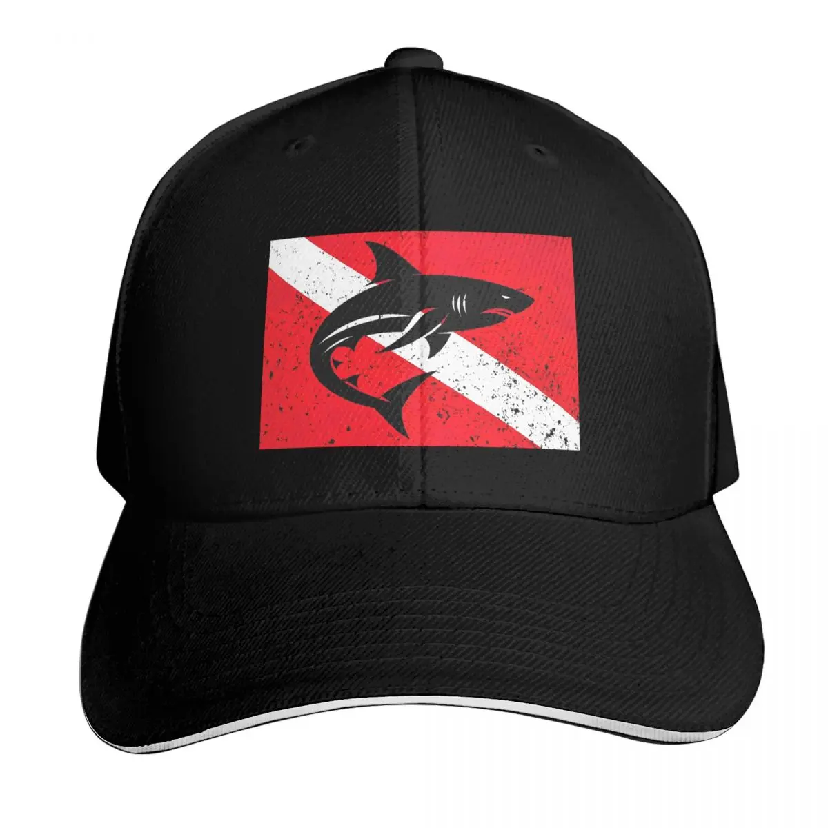 Scuba Diving Dive Flag And Shark Cap Fashion Casual Baseball Caps Adjustable Hat Hip Hop Summer Unisex Baseball Hats