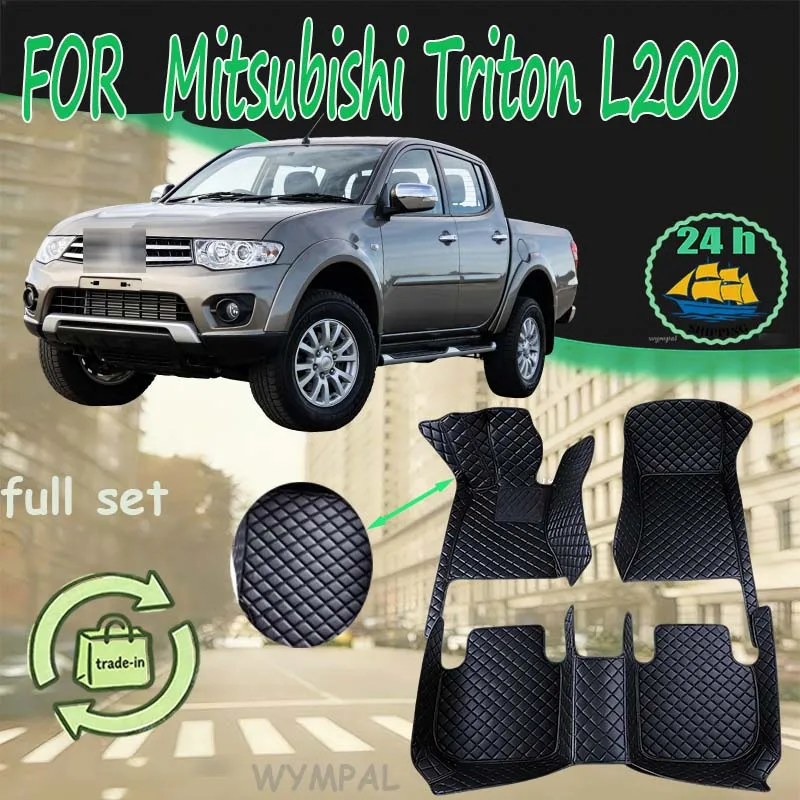 

Автомобильные коврики для Mitsubishi Triton L200 Sportero Hunter strрак KA 2005 ~ 2014, водонепроницаемый напольный коврик, аксессуары для интерьера автомобиля