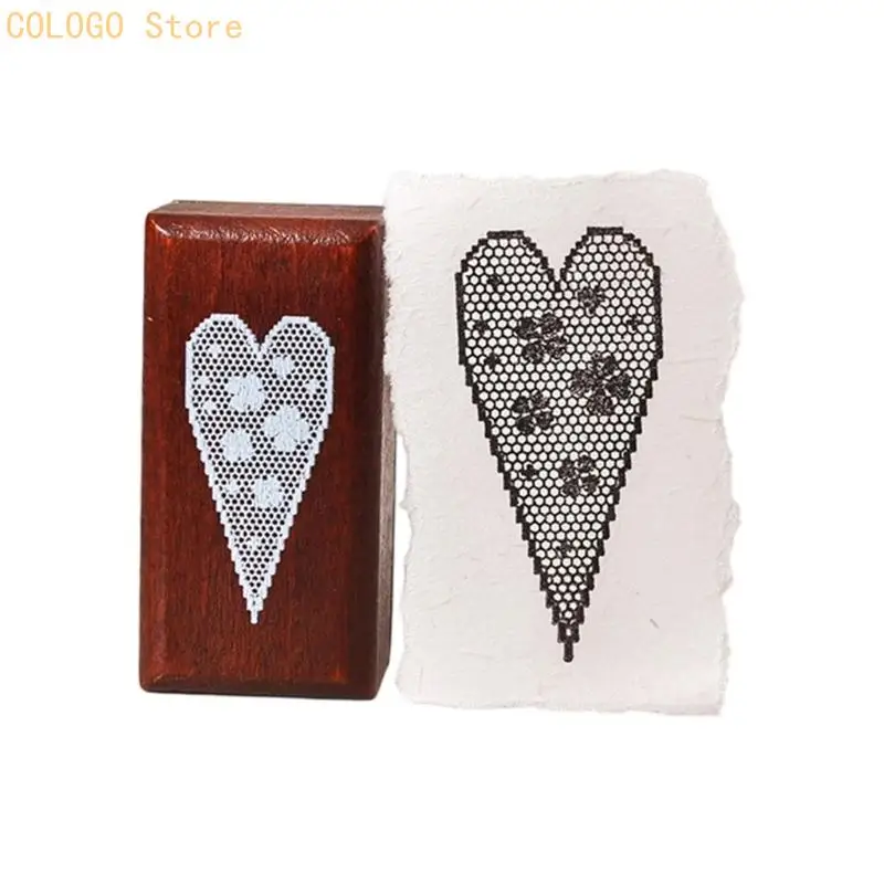 Decorative Rubber Paper Craft Stamp with Handle for Scrapbook Layouts, Journals, Bookmarks, and Greeting Projects D0LD