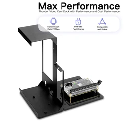 Wishcolor Graphics Card Dock External GPU Dock + USB4 Data Cable + Aluminum Alloy Bracket for ATX for FLEX for Thunderbolt 4 & 3