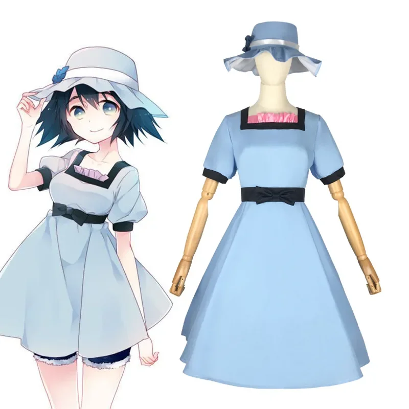 Anime Steins Gate Shiina Mayuri Cosplay Costume Hat Dress Woman Student Clothes Party Halloween cosplay costume women dress