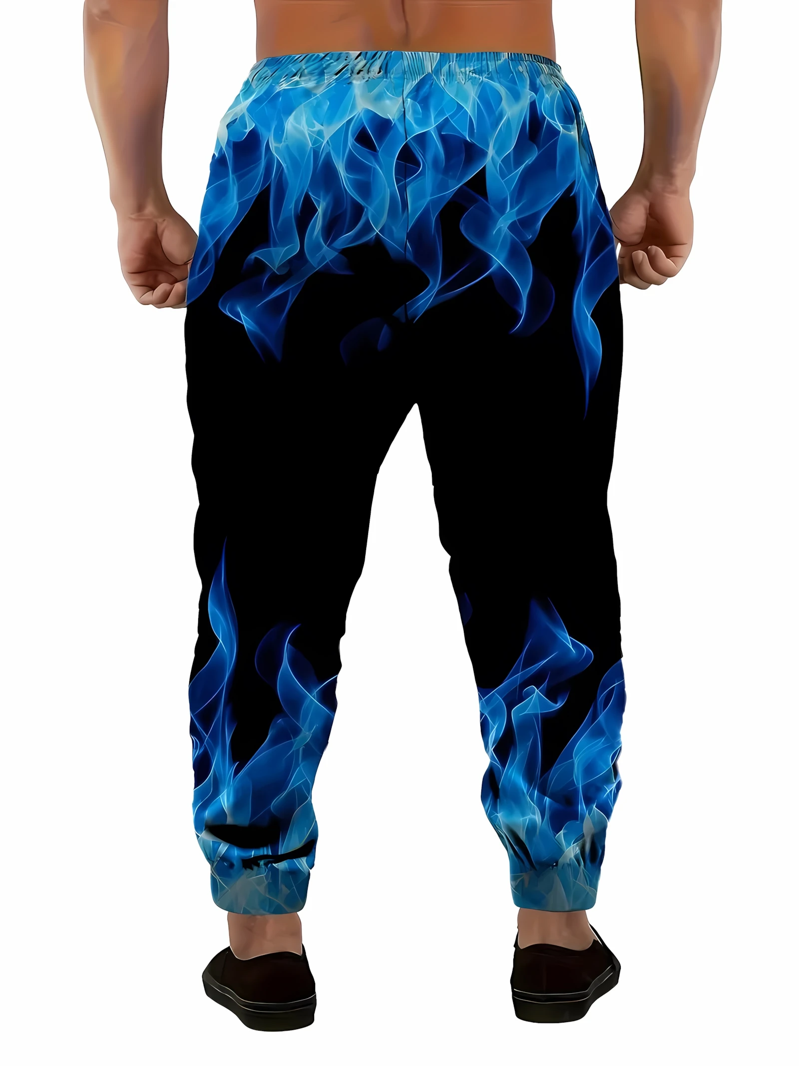 Pantaloni a gamba dritta da uomo con coulisse stampati in 3D, eleganti e casual, per l'autunno del 2025