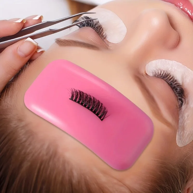 Augenpads Wimpernverlängerungen, rechteckiges Wimpernverlängerungspad Silikon Falsche Wimpern Wimpernständer Tabletthalter Wimpernverlängerungszubehör