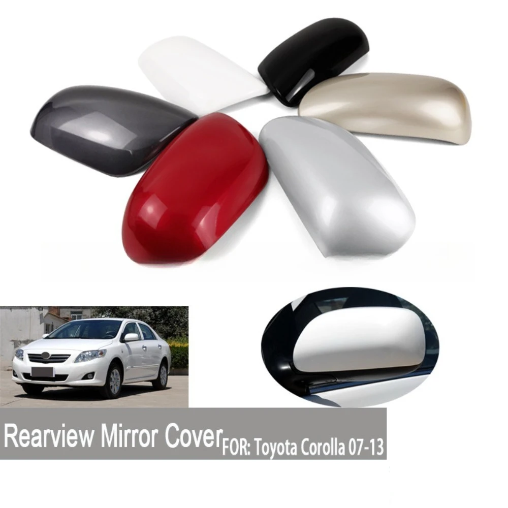 1 unidad para Toyota Corolla 2007-2013, carcasa de espejo retrovisor, cubierta de espejo retrovisor, carcasa de espejo reflectante