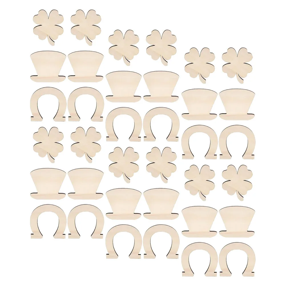 

1Set Creative Horseshoe Shape Unfinished Wood Slices Natural DIY Craft Supplies for Painting Wedding Decorations Home Ornaments