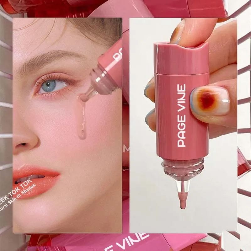 Fard à joues liquide éclaircissant, Rouge naturel, multifonctionnel, mat, fard à paupières, maquillage, 6 couleurs