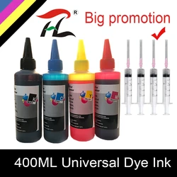 Kit de recarga de tinta Universal HTL 4PK, 100ML, para impresora de inyección de tinta Epson, Canon, HP, Brother, CISS