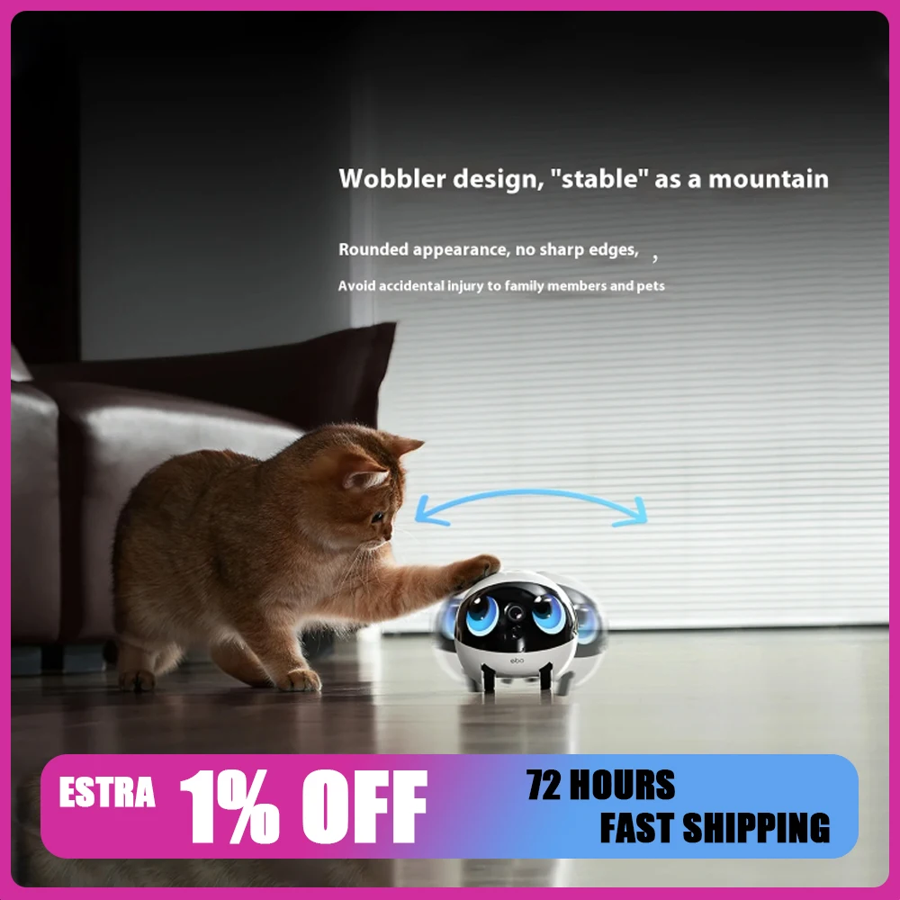 Enabot Air 2 Plus Intelligent Robot Wireless Camera AI Robot Remote Monitoring Pet Companion Robot Real Time Control Portable