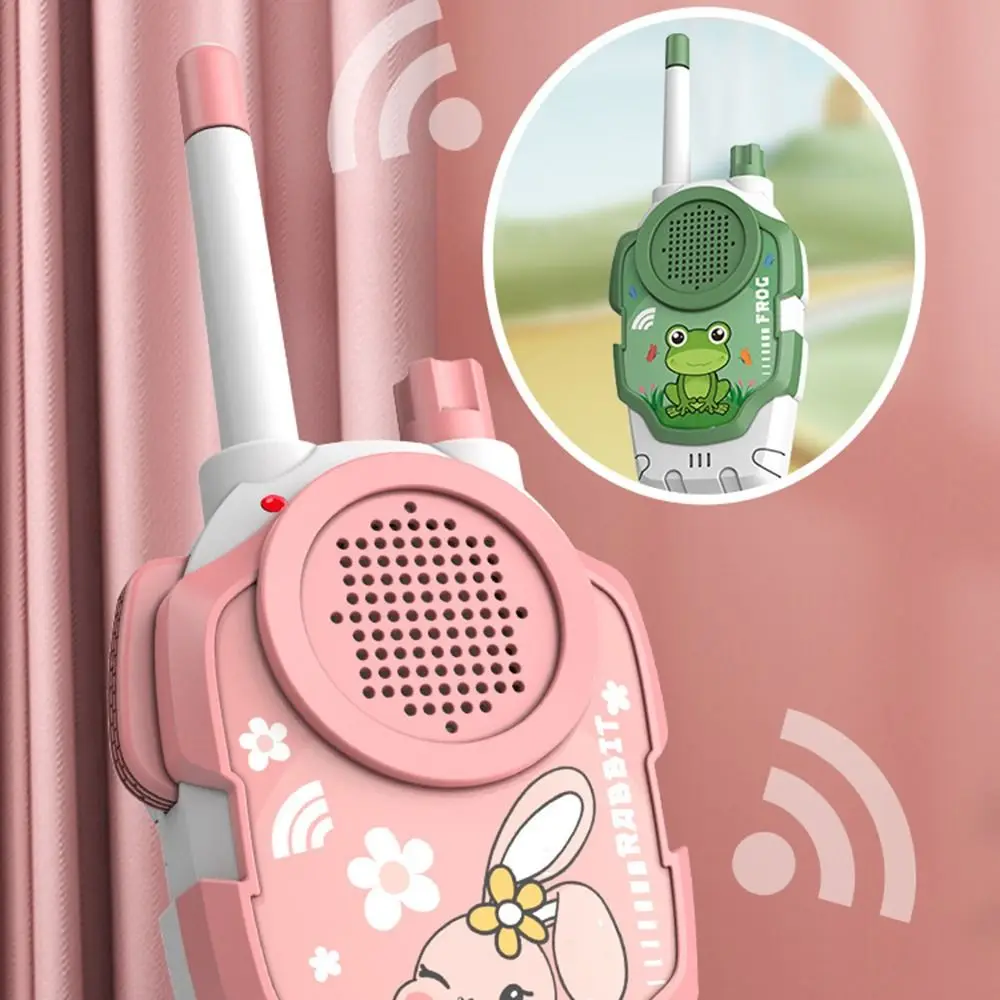 2Pcs Wireless Kids Walkie Talkie Toys Parent-child Interaction Rabbit & Frog Parent-child Intercom Machine Cartoon