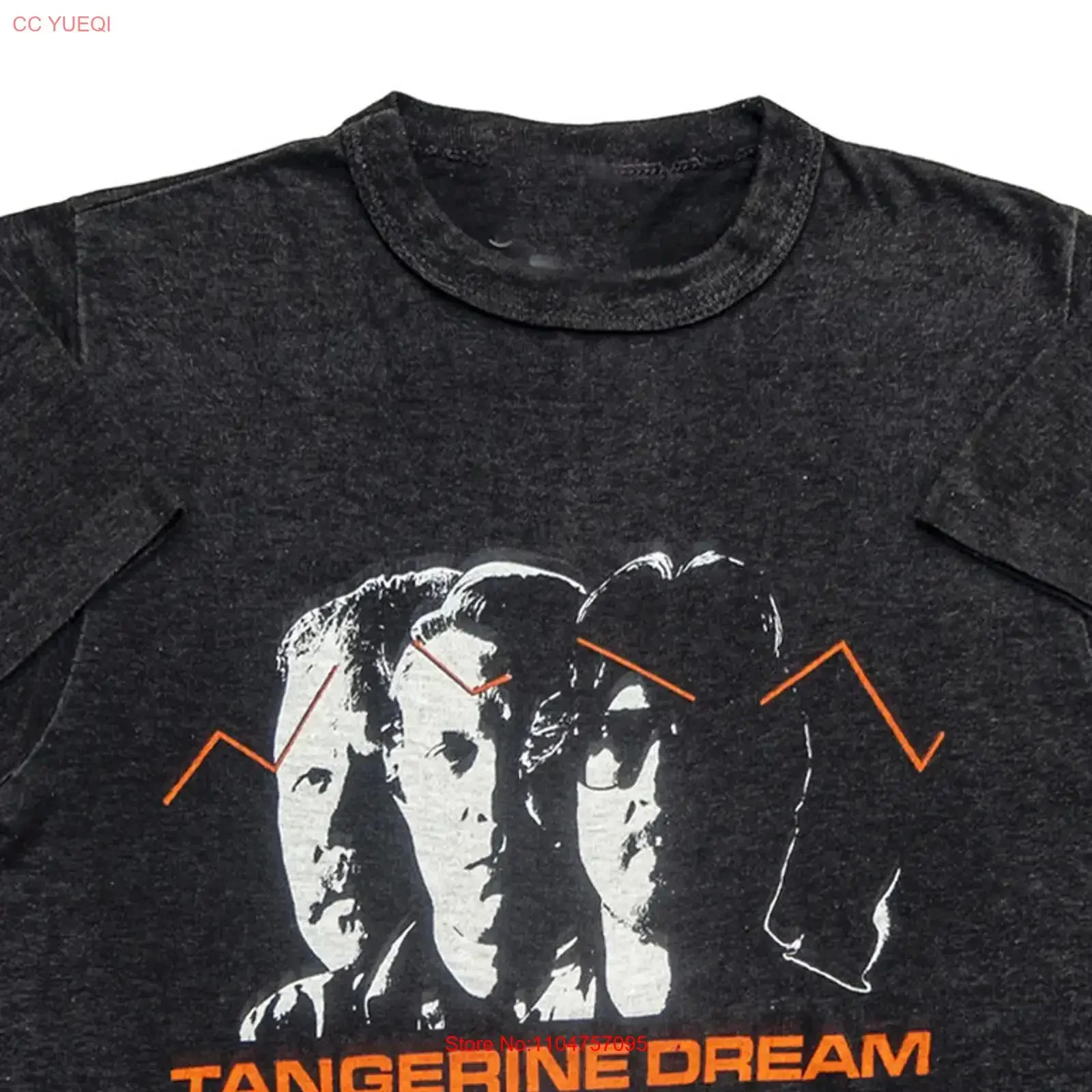 Camiseta Tangerine Dream A Universal Language preta, todos os tamanhos S 5Xl, vintage, lavada, unissex, roupas de designer, ligeiramente gráfica