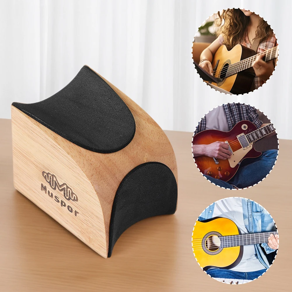 

Подставка для гитарного грифа 2-в-1, деревянная опора для гитарного грифа, универсальная подушка-держатель с 2 регулировками высоты для гитарной рабочей станции