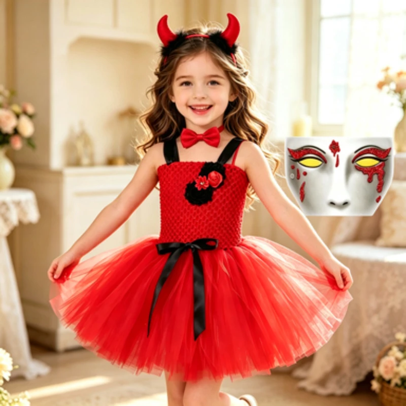 

Summer outfit ideas for girls' tulle dresses,European and American style red dress sets,classic casual daily dresses for kids