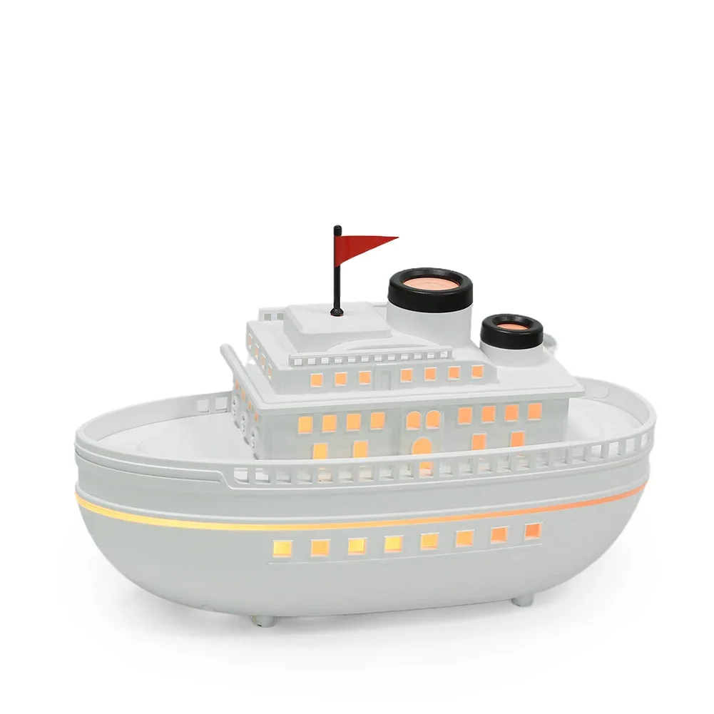 

Dual Mist Aromatherapy Diffuser 300ml Water Tank Continuous Mist Mode Elegant Ship Design Intermittent Mist Mode White Black