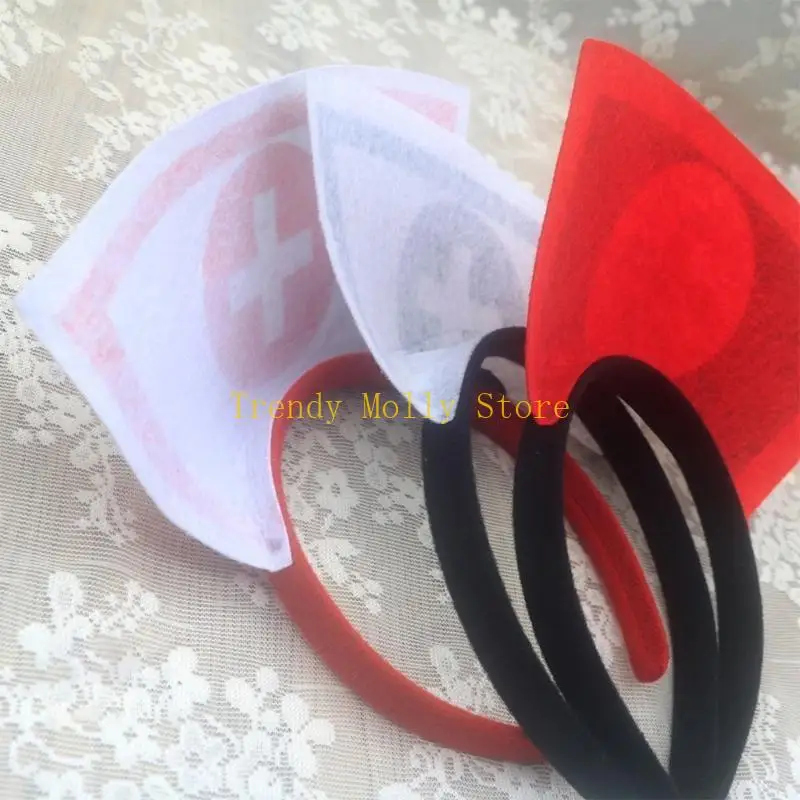 

N5KB Nurse Hat Cosplay Headband Pumpkin Headwear, Halloween Headband ,Headpiece Nurse Costume Cosplay Party Headwear