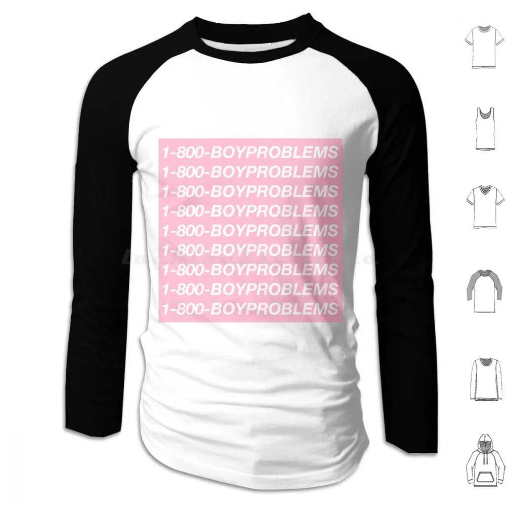 1-800-Boyproblems Sudadera con capucha de algodón de manga larga Carly Rae Jepsen Carly Rae Boy Problems Boys Drake Hotline Bling Pop Music