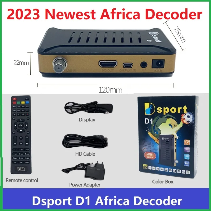 2023 newest Dsport D1 Africa DS*V iks HD Digital Satellite Receiver Decoder DVB S2 Full HD 1080P for Africa DVB S2 DVB Receptor