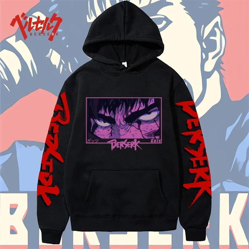 Anime Berserk Printed Sweatshirts Men Sweatshirt Y2k Men's Sweat-shirt Essentials Hoodie New in Hoodies & Sweatshirts Goth