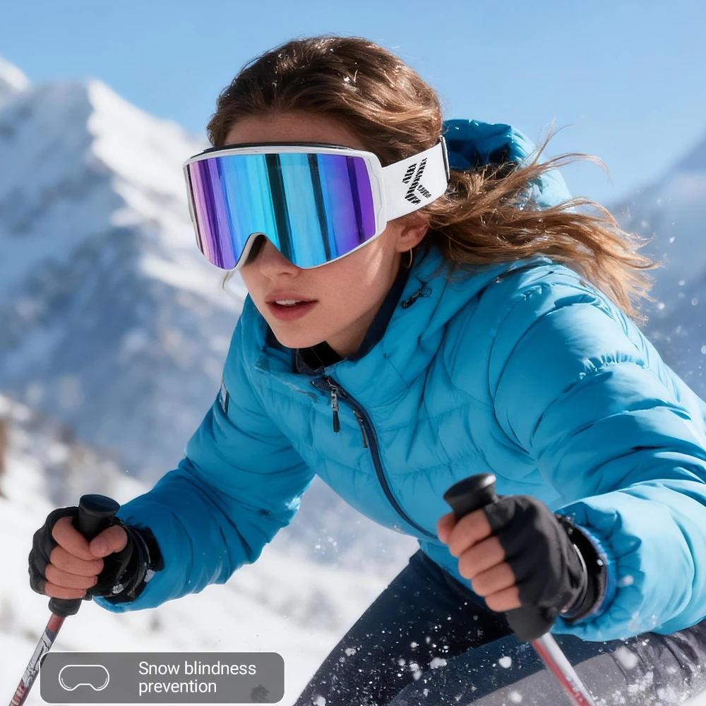 نظارات تزلج من KAPVOE نظارات تزلج مضادة للضباب نظارات فوتوكروميك للرياضات الخارجية نظارات مغناطيسية للشتاء على الجليد معدات الثلج #3
