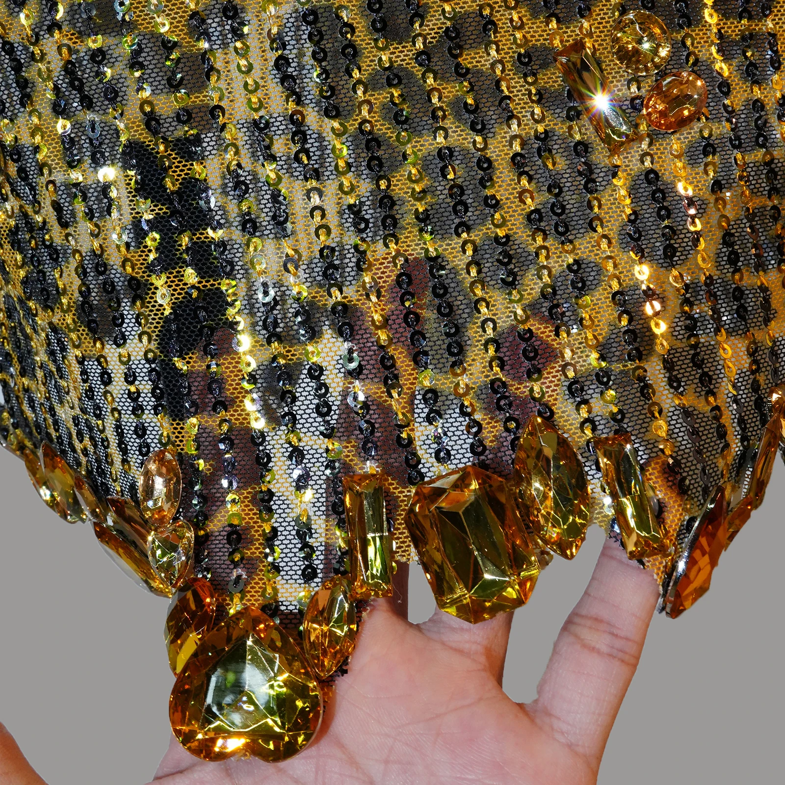 Новое женское платье с кристаллами и блестками на день рождения, ночной клуб, модель платья для подиума, костюм певицы, сценический наряд, вечерние платья без рукавов