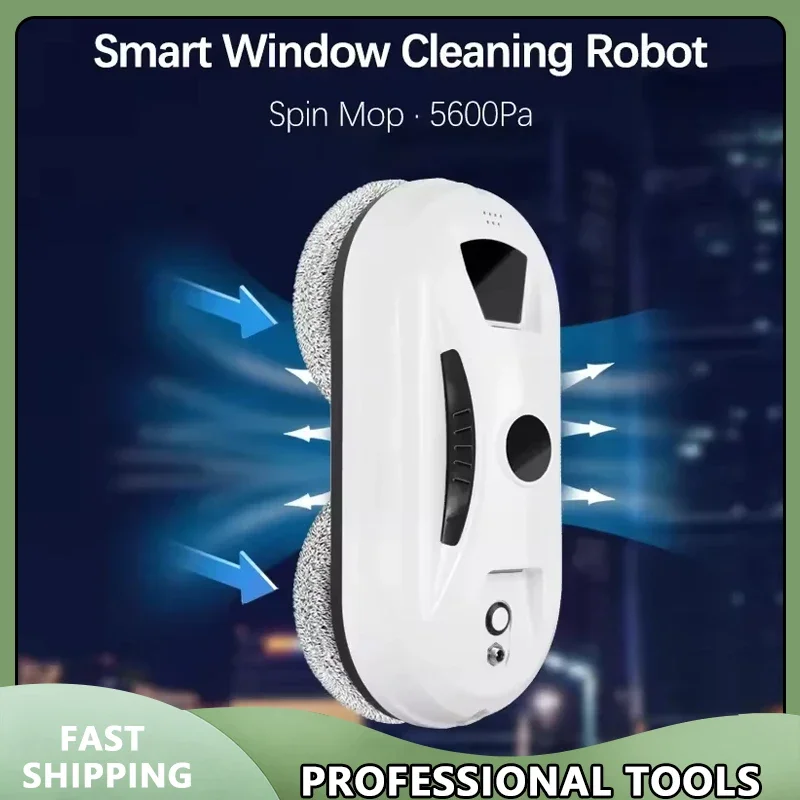 

Automatic Window Cleaner Robot White with Intelligent Path Planning Edge Detection Technology Remote Control for Home Cleaning