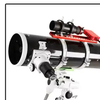Adjustable Finderscope Base with Dovetail Plate and Extension Slots for Telescope Alignment and Counterweight Optimization