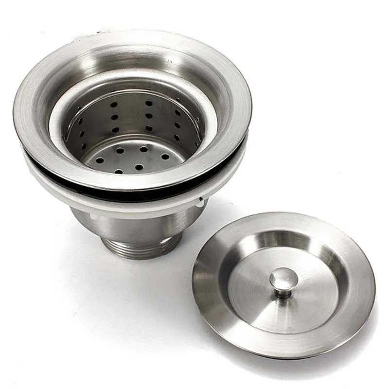 1Pcs Stainless Steel Kitchen Basin Waste Plug Sink Filter Sink Drain Assembly Waste Strainer And Basket Strainer Stopper