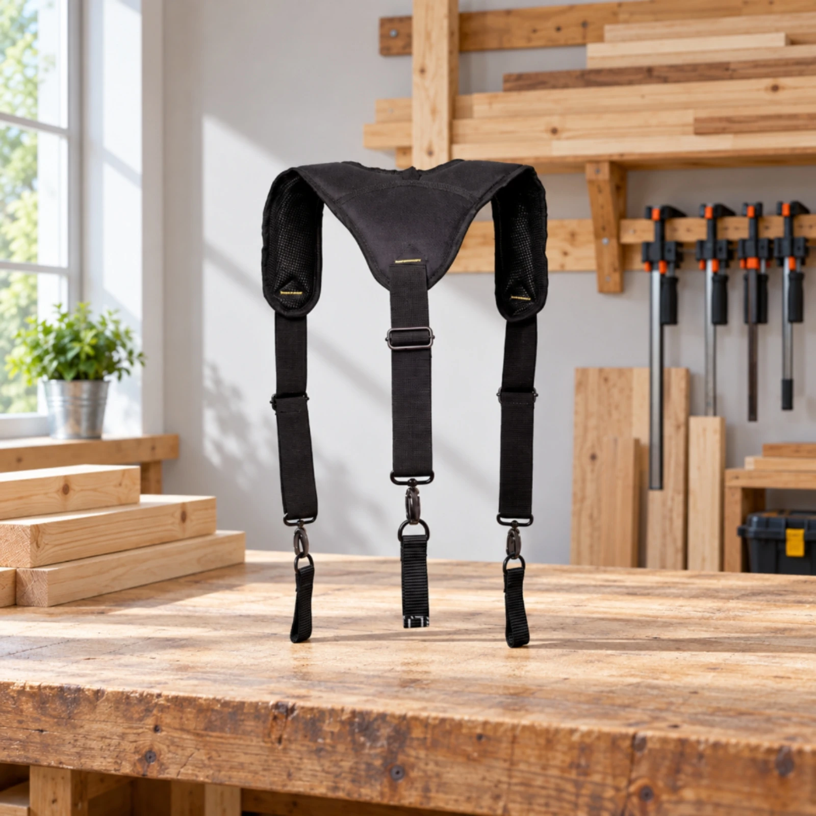 Y-Shaped Work Harness Long-Lasting Oxford Cloth Tool Harness Slim Flexible for Trades Workers, Woodworking, Masonry