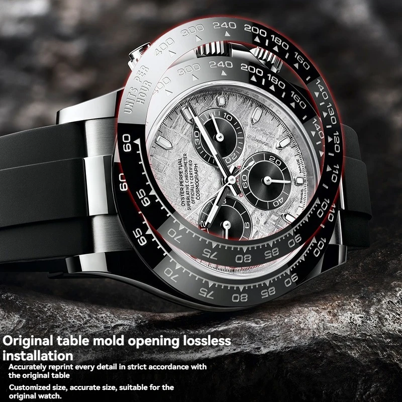 Accesorios de reloj para Rolex 116500 Cosmic series Daytona anillo de escala de cerámica 39,3x31,4mm boca de anillo exterior digital 38,5*30,5mm