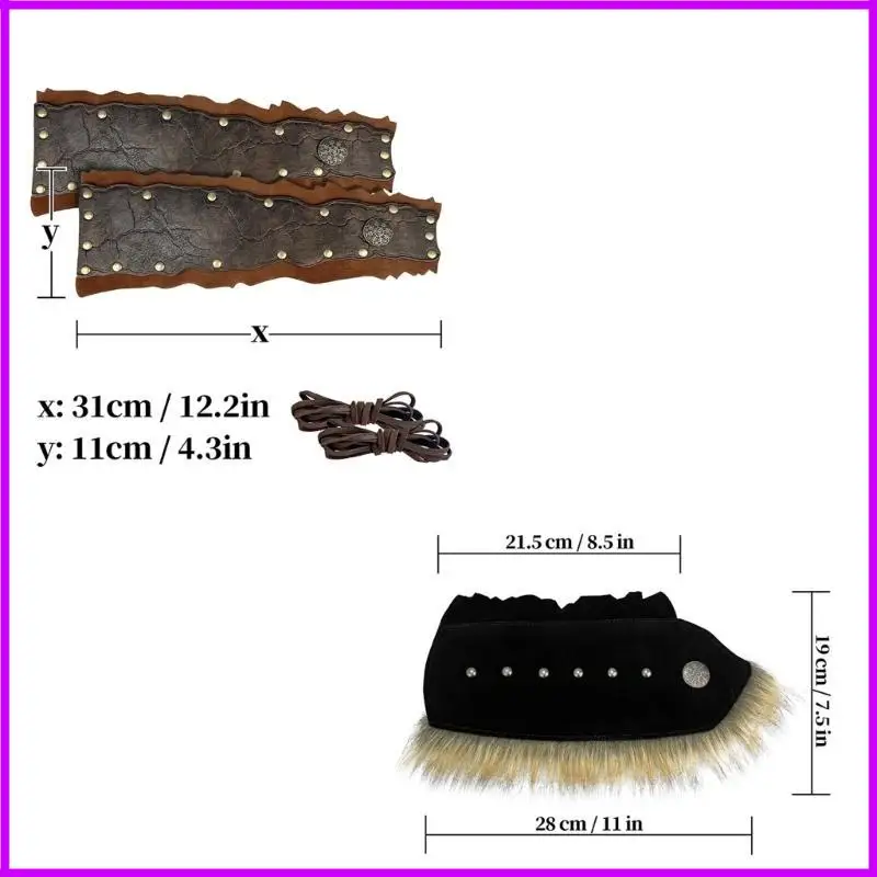 Men Antique Men Medieval Arm สำหรับ Halloween Party เครื่องแต่งกาย Arm Arm Guard Music Festival Armors Bracers