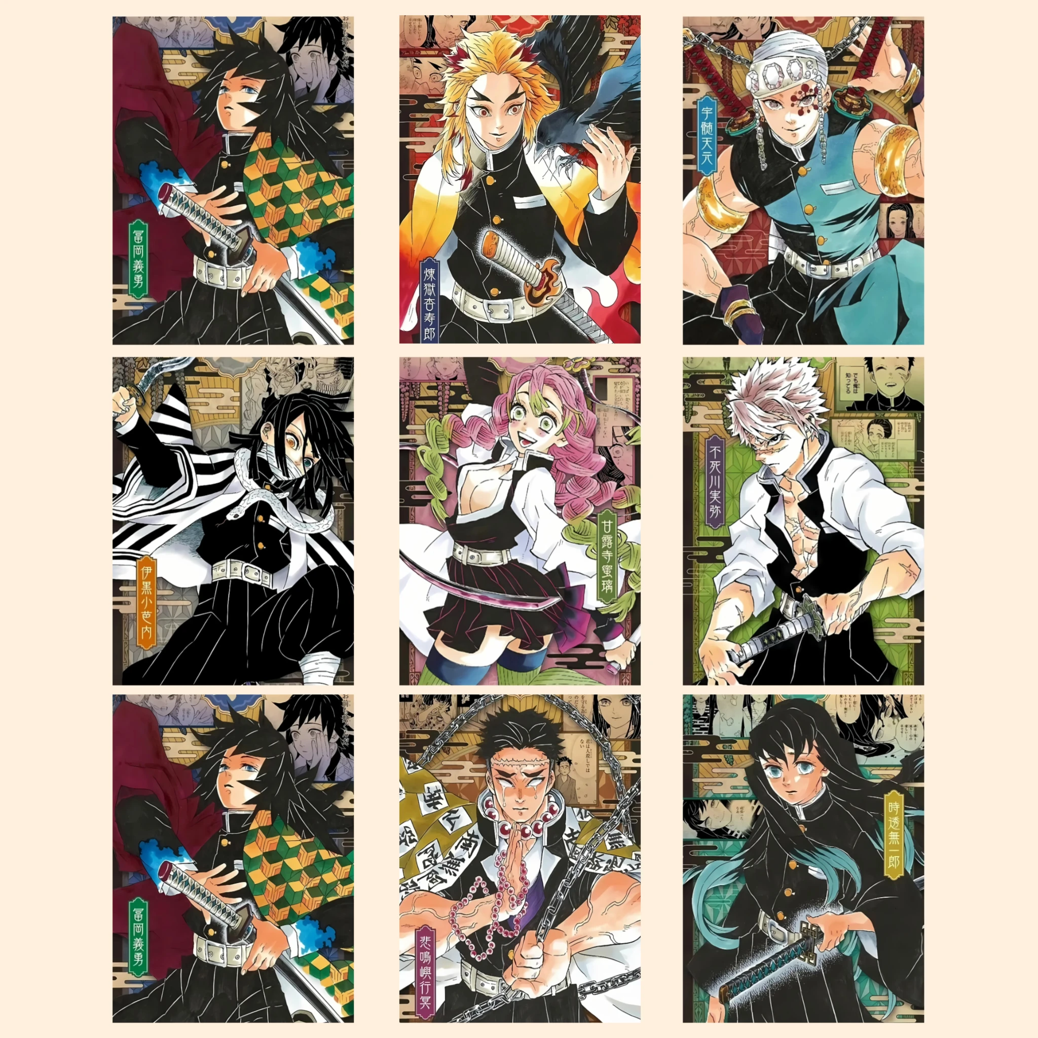 

Demon Slayer Kimetsu No Yaiba Hashira иллюстрация стиль безрамный холст художественный принт HD аниме периферийные устройства для спальни гостиной