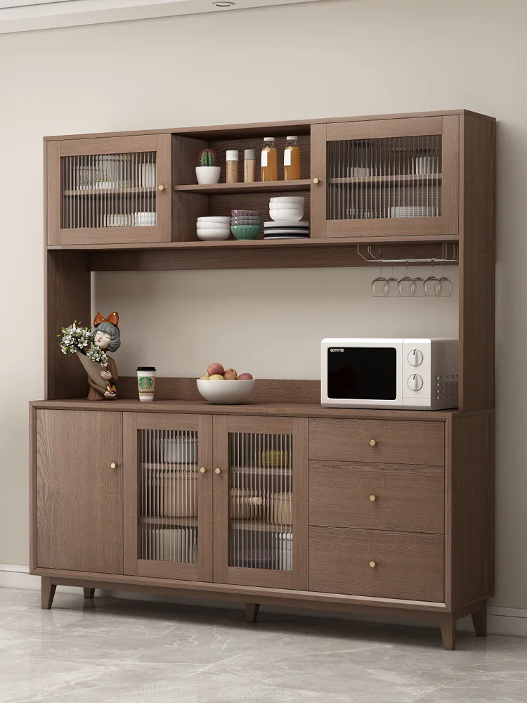 Storage Cabinet Modern Solid Wood Dining Room Restaurant Cafe Sturdy Durable Easy Assembly Stable Construction Heavy Duty