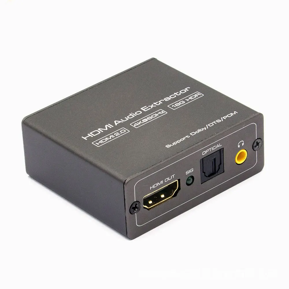 4K Video Audio Extractor HDMI-Compatible To 3.5MM Audio Converter SPDIF Optical TOSLINK Stereo Out Splitter Adapter