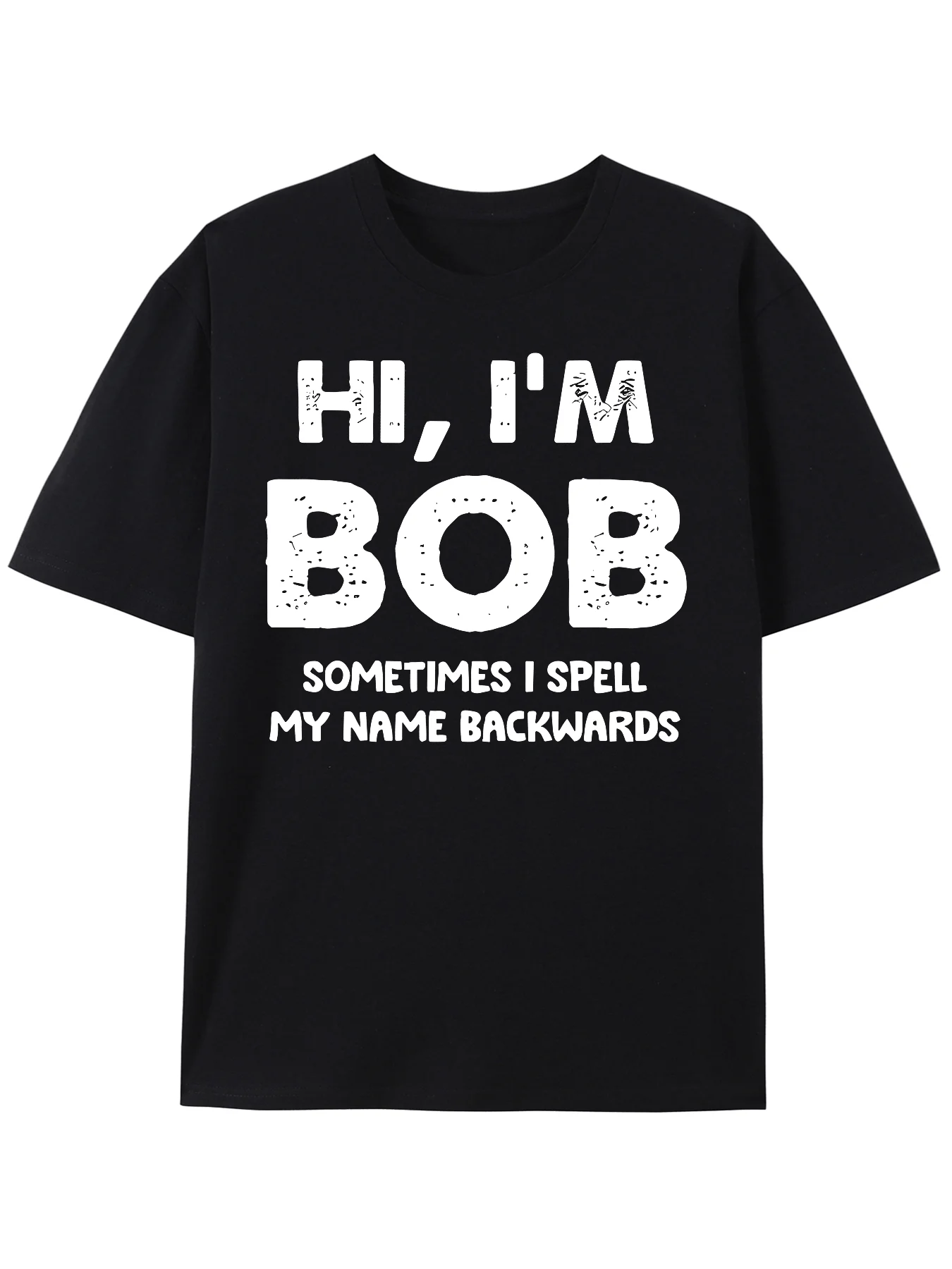 Bob's Men's Crew Neck T-Shirt - Short Sleeve, Relaxed Fit, Versatile, Casual, Summer-Friendly