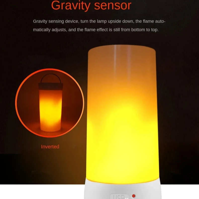 Lampe LED à effet de flamme, lampe à lave pour la maison, Bar, KTV, cadeau de noël et du nouvel an, décoration de chambre à coucher, lumière ambiante
