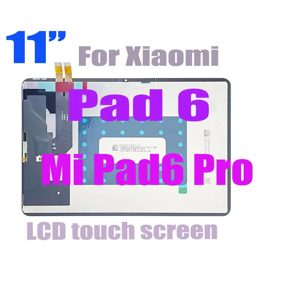 

11 дюймов для Xiaomi Pad 6 Mi Pad 6 Pro 23043RP34C 23046RP50C ЖК-дисплей с цифровым преобразователем сенсорного экрана для Xiaomi Mi Pad 6 PAD6 Ремонт ЖК-дисплея